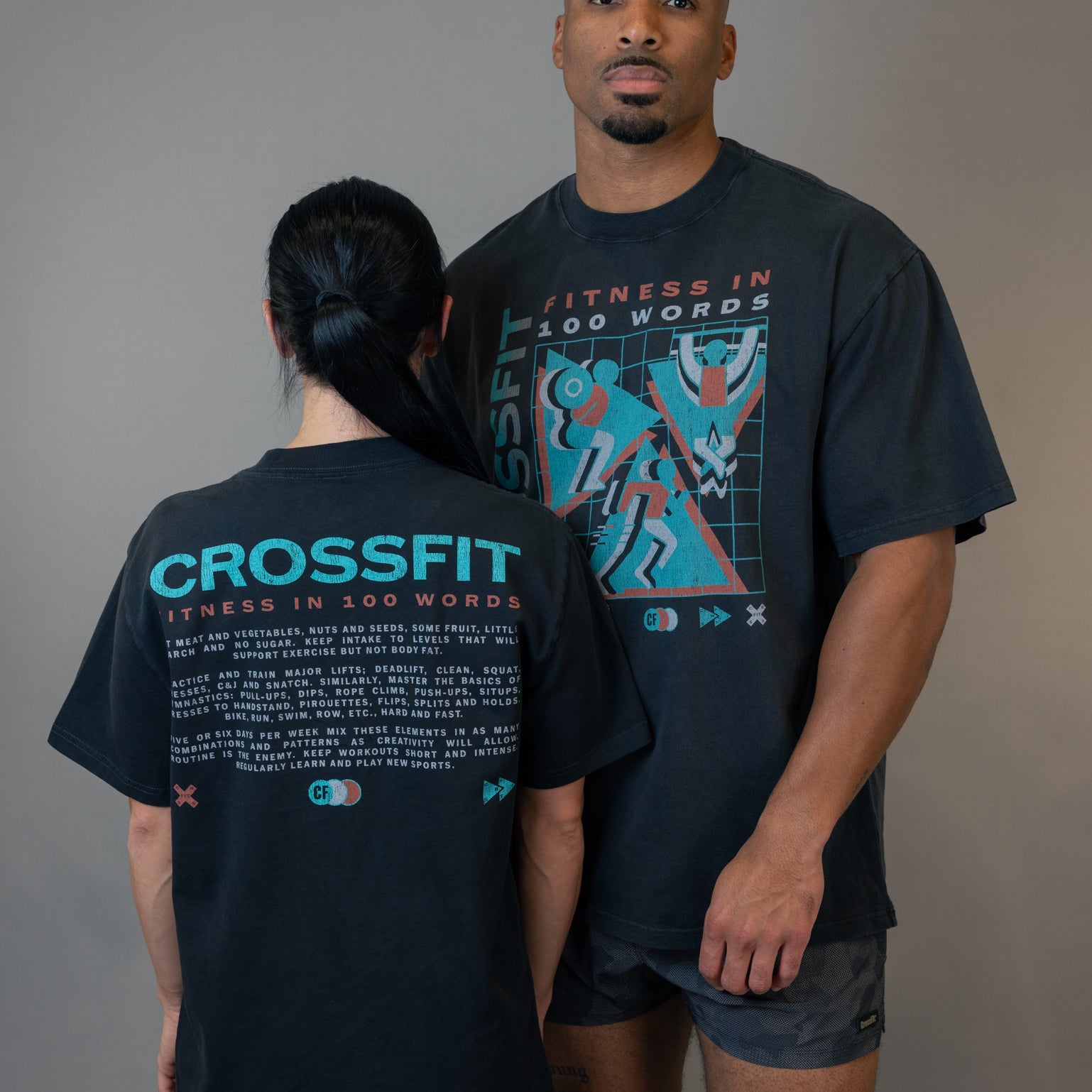 Unisex Retro Grid Heavyweight Faded Tee