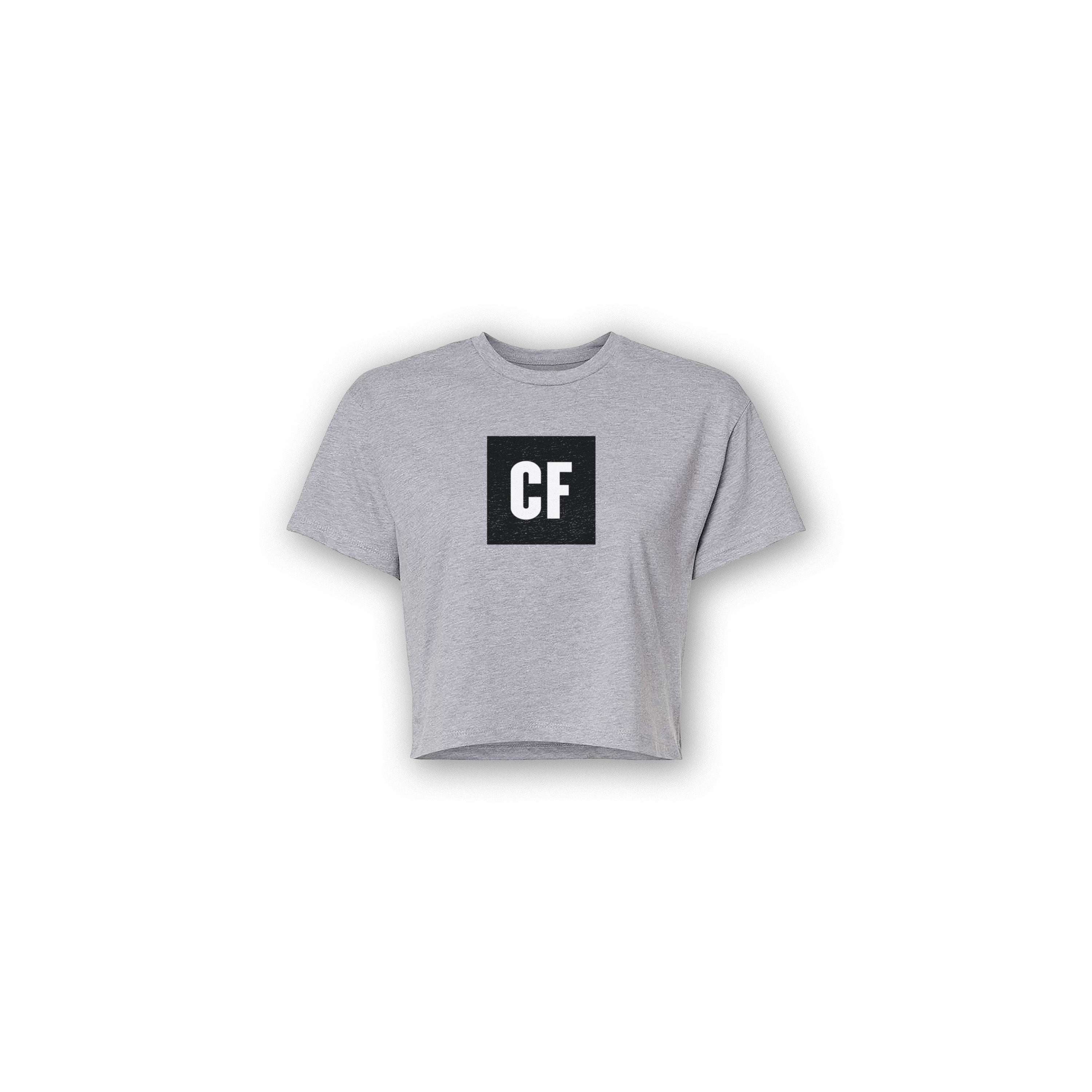 Women's CF Block Crop T-Shirt - Heather grey