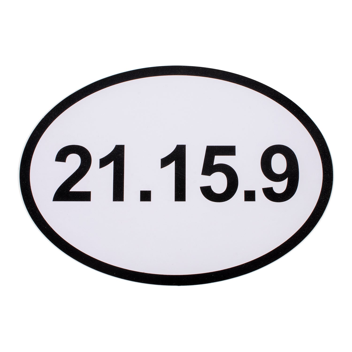 CrossFit 21.15.9 Oval Sticker - White