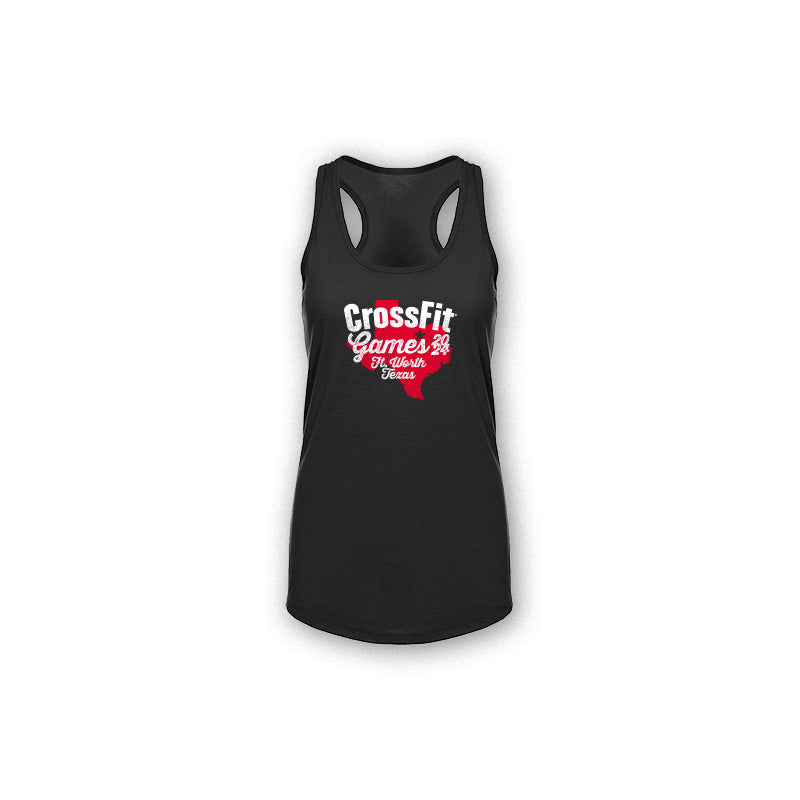 Women's CrossFit Games Texas State Racerback Tank -  black