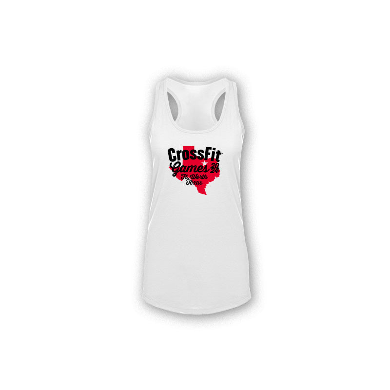 Women's CrossFit Games Texas State Racerback Tank -  white