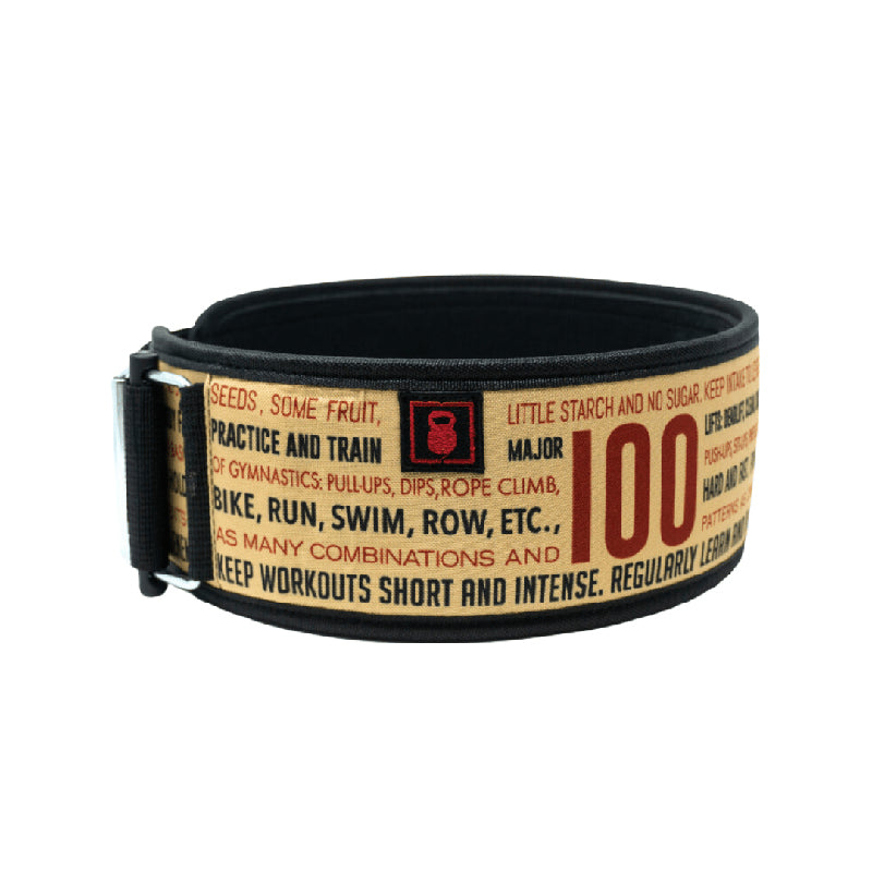 2POOD CF 100 Words 4" Weightlifting Belt