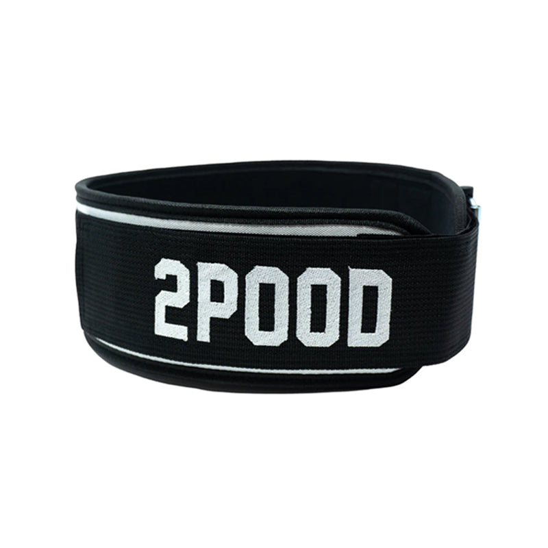 2POOD CF 4" Weightlifting Belt (White)