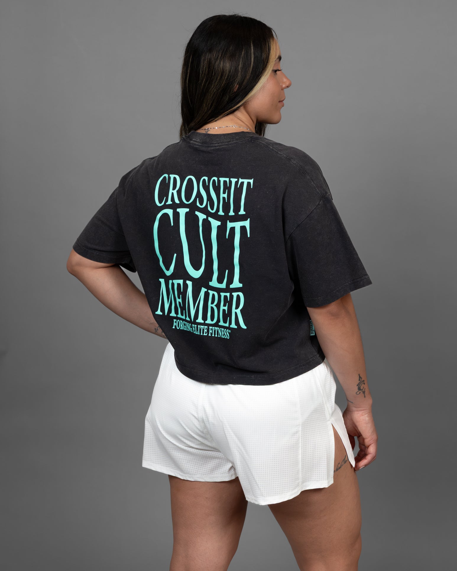Women's Cult Member Stone Wash Crop Tee