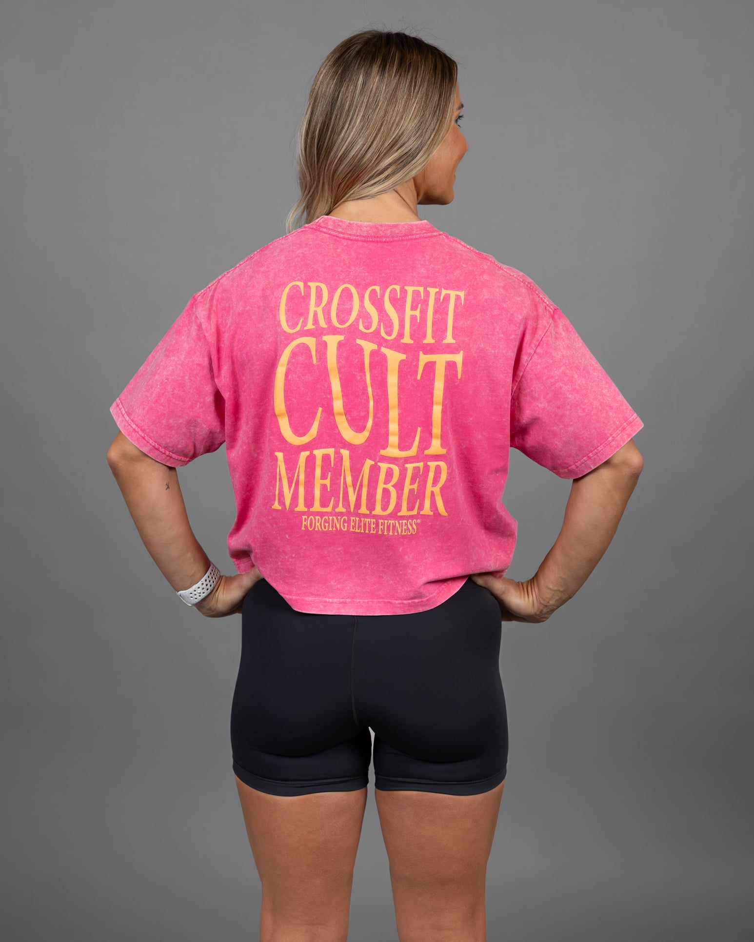 Women's Cult Member Stone Wash Crop Tee